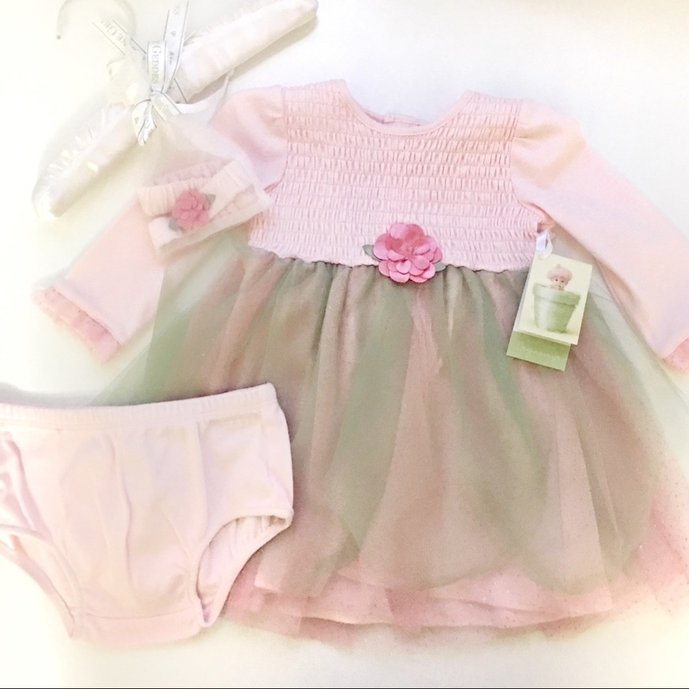 Anne Geddes, Baby dress, matching set, NWT, 9 mo